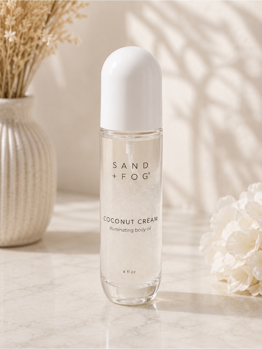 Sand + Fog Coconut Cream illuminating Body Oil 4 fl oz New